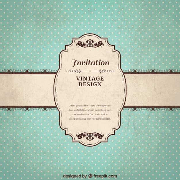 Plantilla de invitación vintage