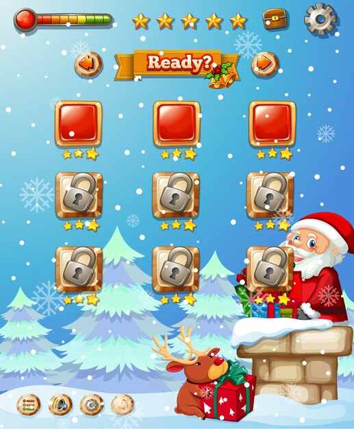 Una plantilla de juego de navidad