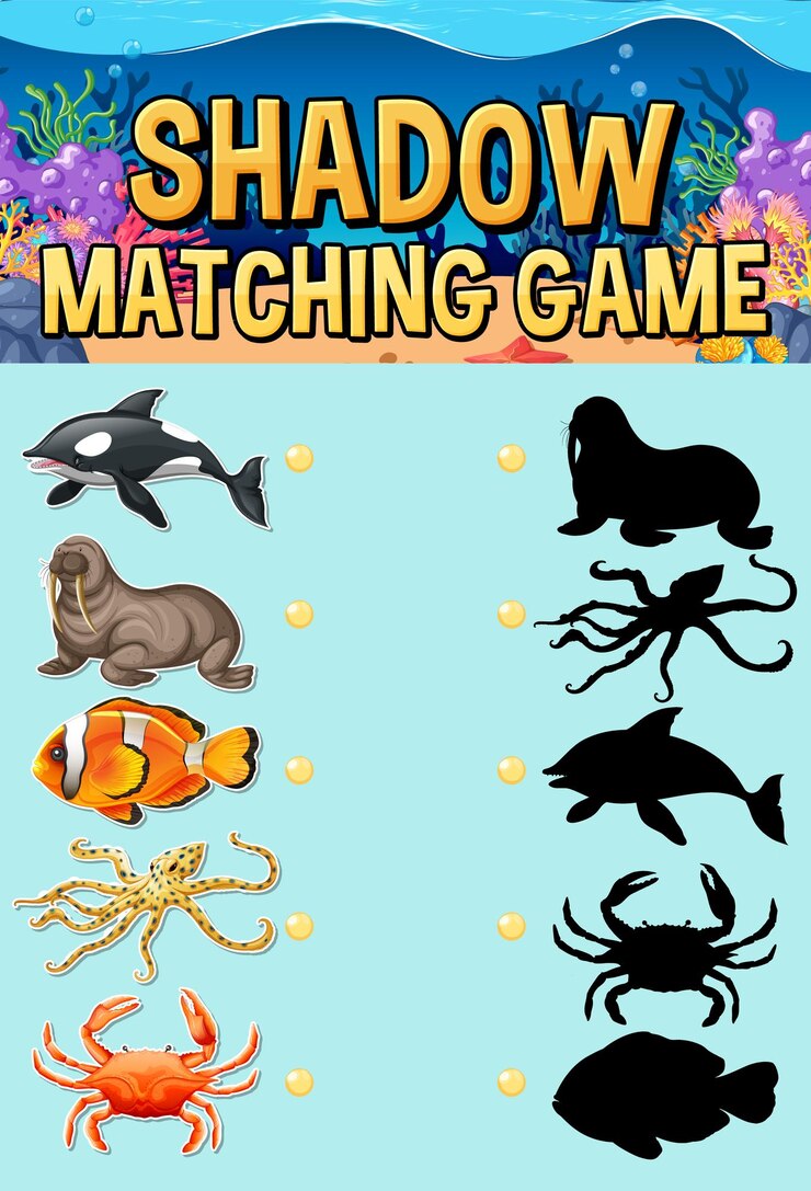 Vector gratuito plantilla de juego de sombras