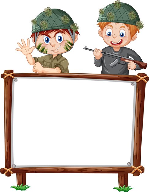 Plantilla de la Junta con niños felices