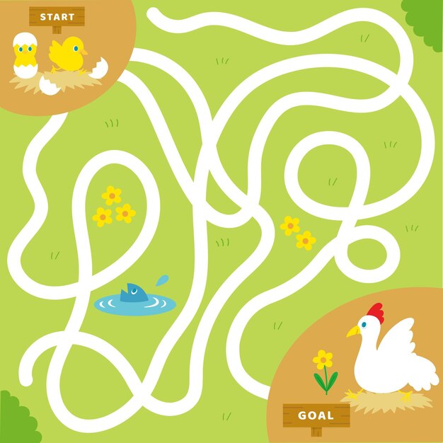 Plantilla de laberinto para niños
