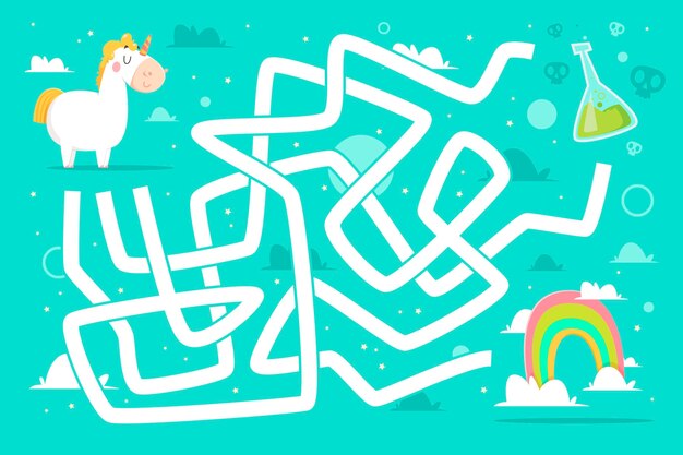 Plantilla de laberinto para niños
