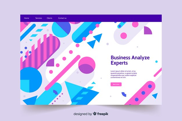 Plantilla de landing page abstracta