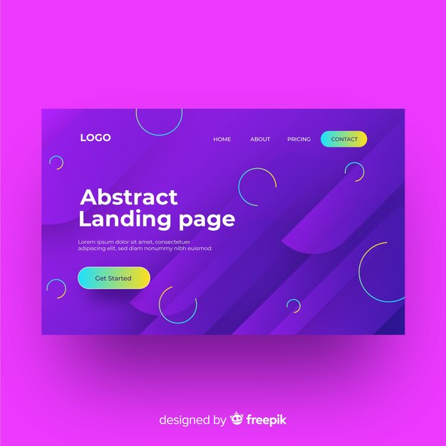 Plantilla de landing page abstracta