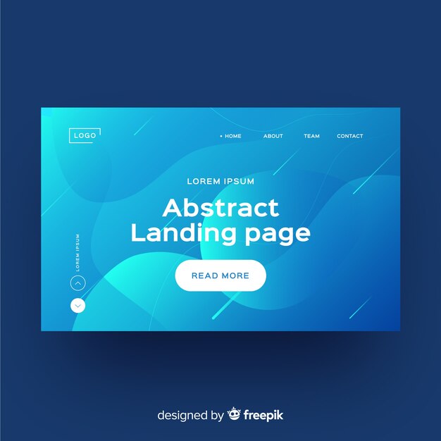 Plantilla de landing page abstracta