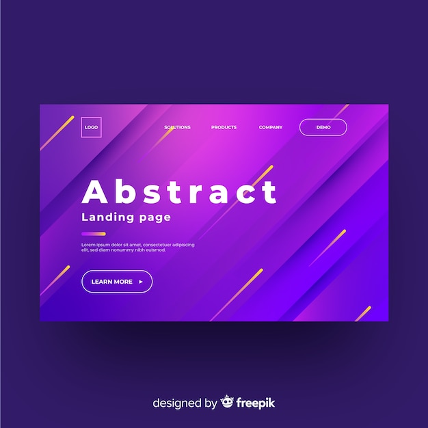 Plantilla de landing page abstracta