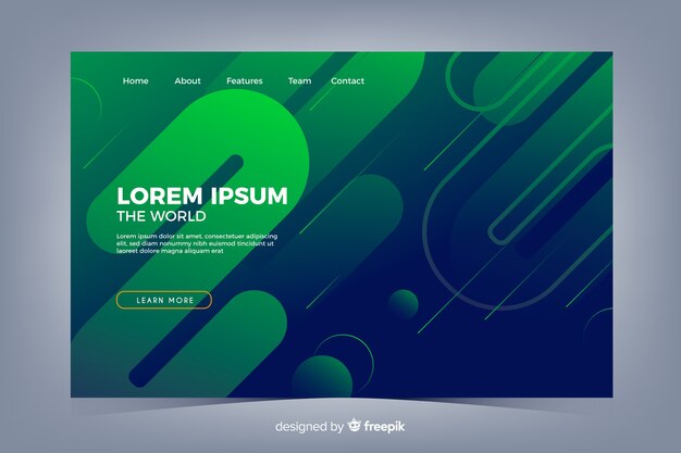 Plantilla de landing page abstracta