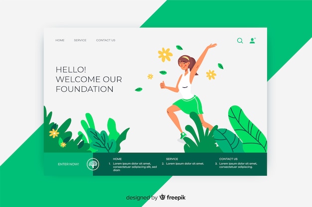 Plantilla de landing page de actividades al aire libre