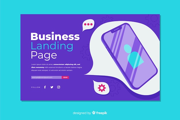 Plantilla de landing page de concepto de negocios