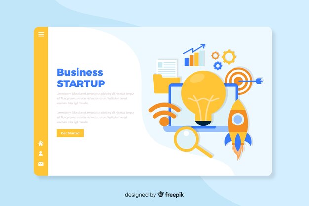 Plantilla de landing page de concepto de negocios