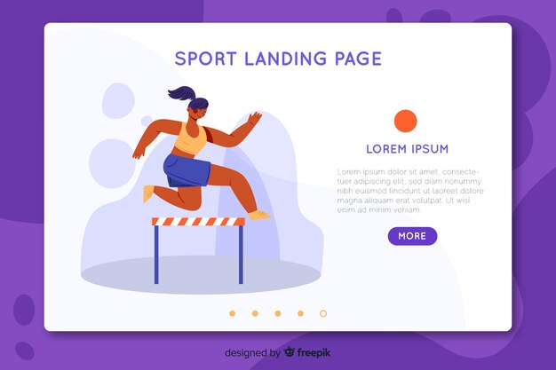 Plantilla de landing page de deporte