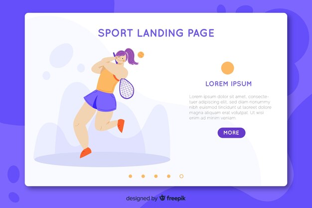 Plantilla de landing page de deporte