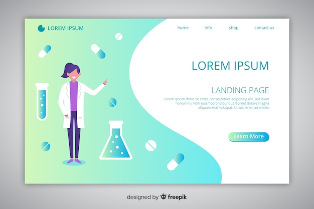 Plantilla de landing page de farmacia online