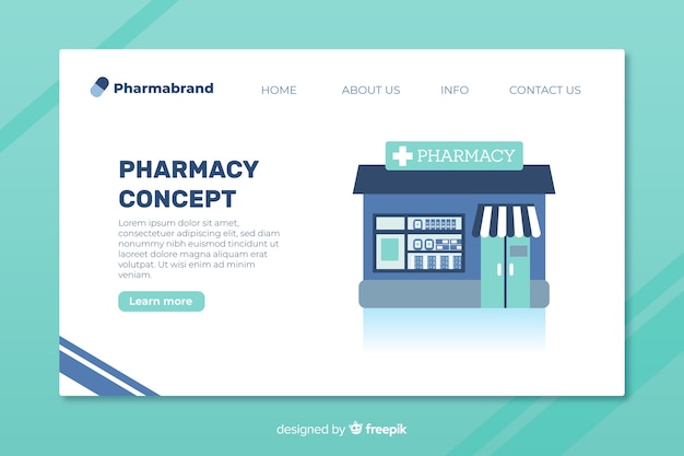 Plantilla de landing page de farmacia online