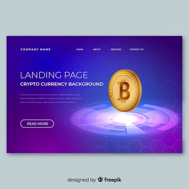 Plantilla de landing page de intercambio de criptomonedas