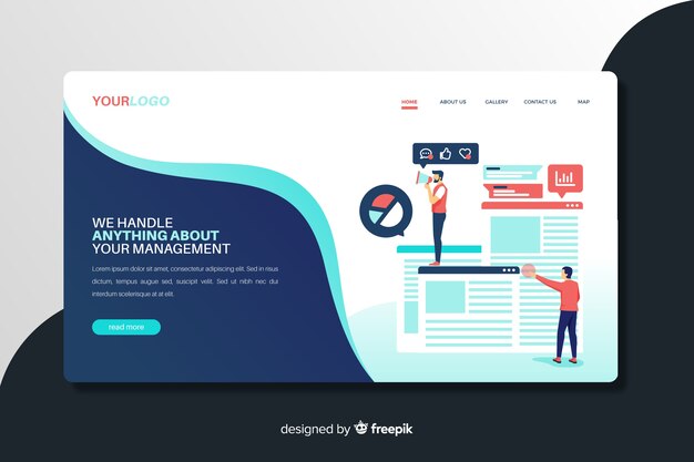 Plantilla de landing page de marketing