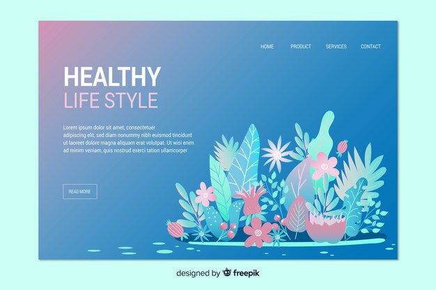Plantilla de landing page de naturaleza