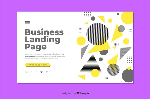 Plantilla de landing page de negocio