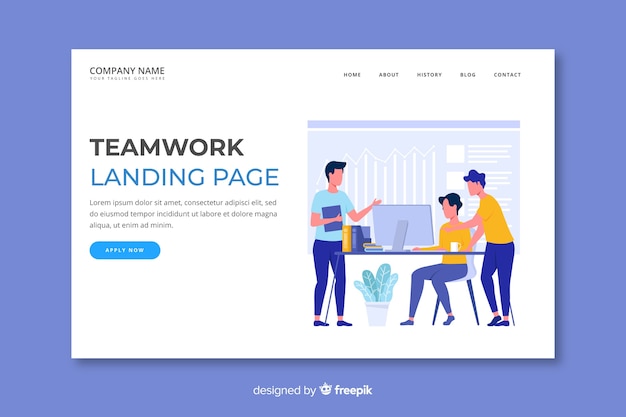 Plantilla de landing page de negocios