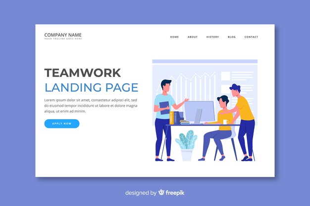 Plantilla de landing page de negocios