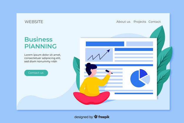 Plantilla de landing page de negocios