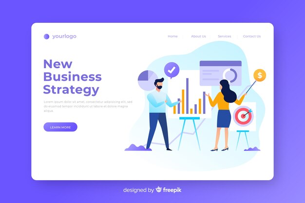 Plantilla de landing page de negocios