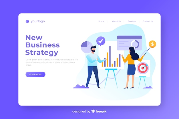 Plantilla de landing page de negocios