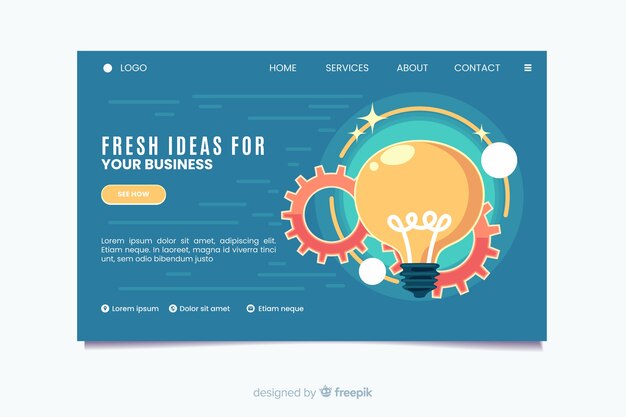 Plantilla de landing page de negocios