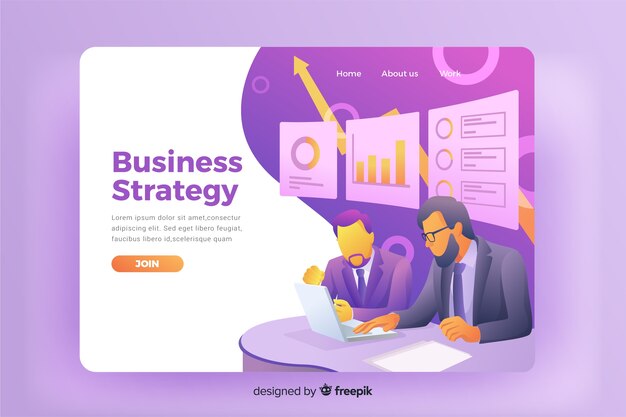 Plantilla de landing page de negocios
