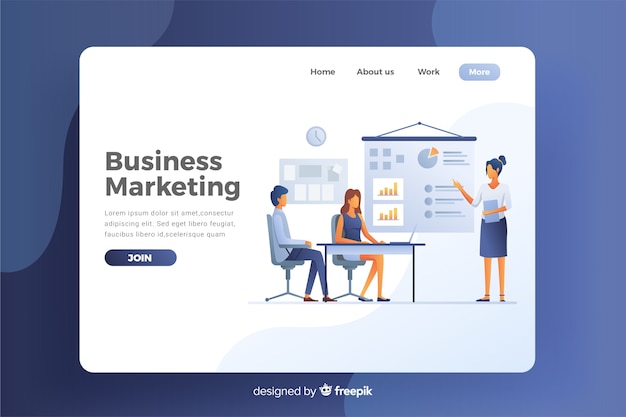 Plantilla de landing page de negocios