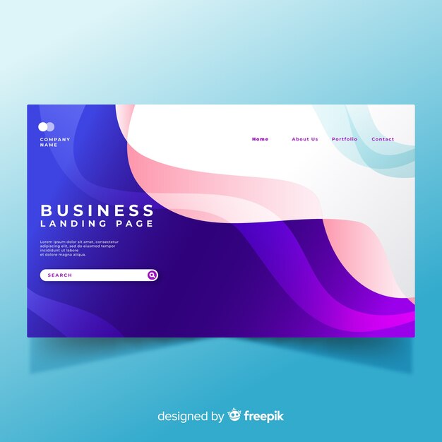 Plantilla de landing page de negocios