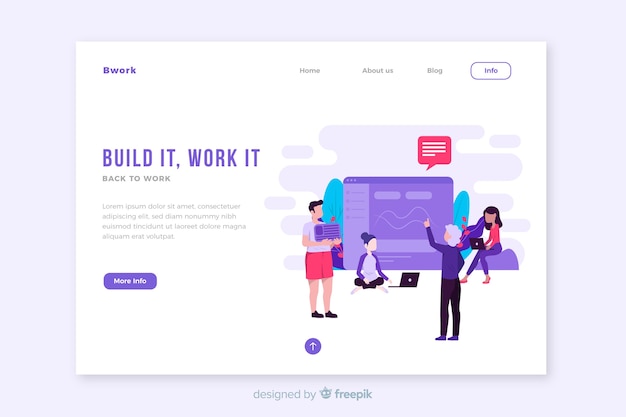 Plantilla de landing page de negocios