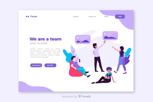 Plantilla de landing page de negocios