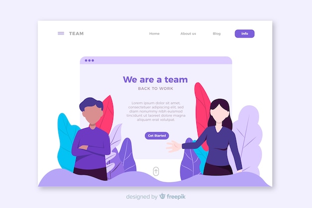 Plantilla de landing page de negocios