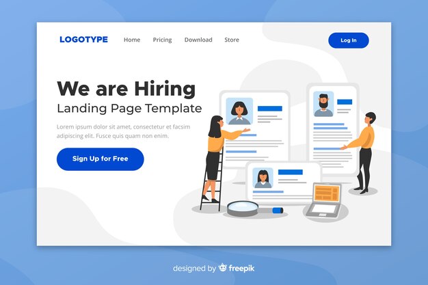 Plantilla de landing page de negocios
