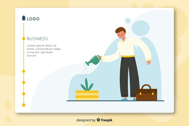 Plantilla de landing page de negocios