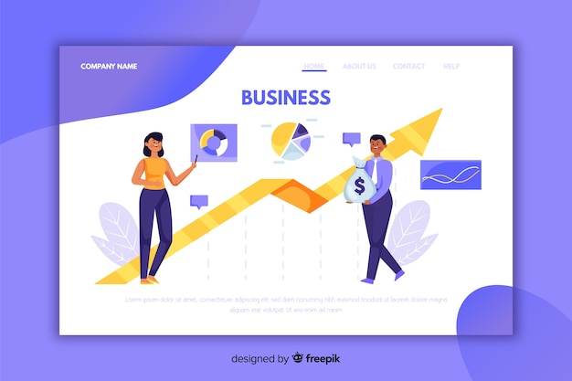 Plantilla de landing page de negocios