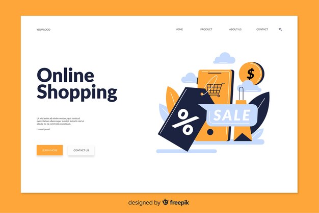 Plantilla de landing page de rebajas
