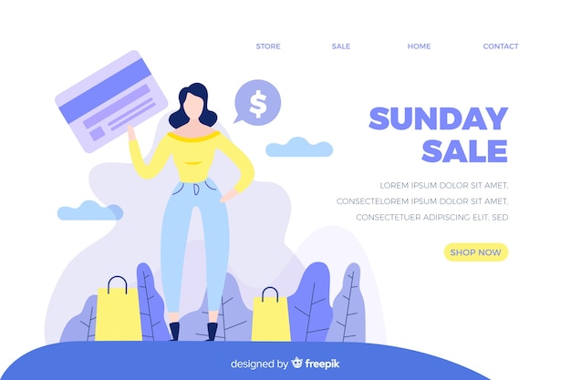 Plantilla de landing page de rebajas