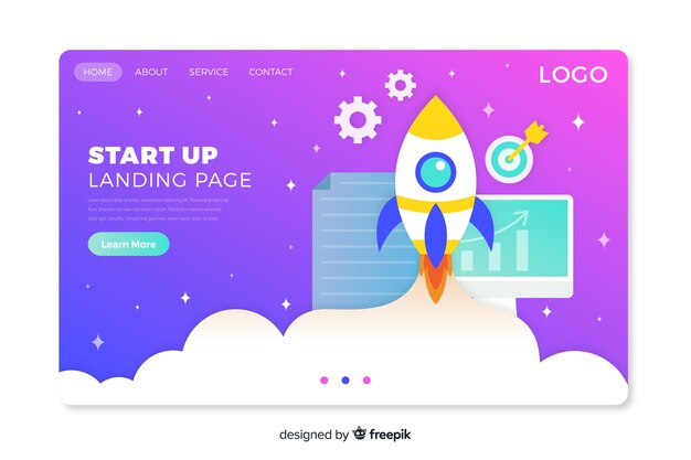 Plantilla de landing page de start up