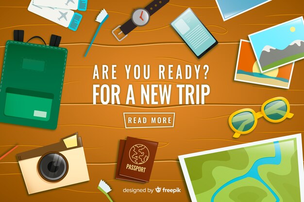 Plantilla de landing page de viaje