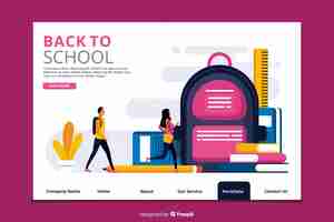 Vector gratuito plantilla de landing page de