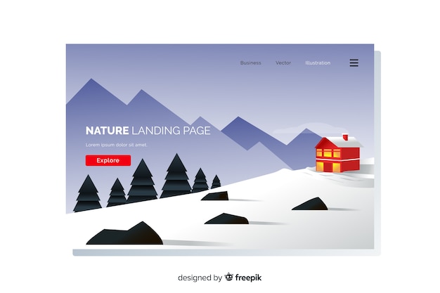 Vector gratuito plantilla de landing page de