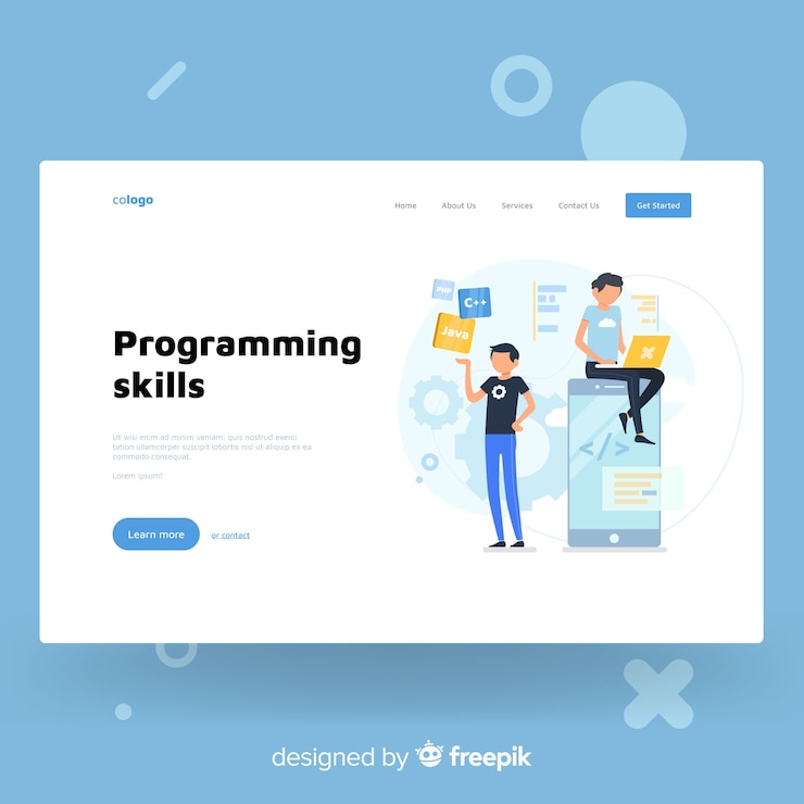 Vector gratuito plantilla de landing page