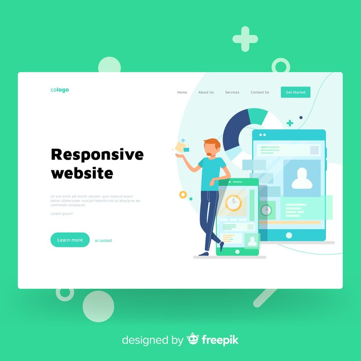 Vector gratuito plantilla de landing page