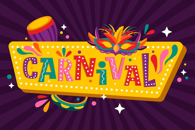 plantilla de letras para la celebración del carnaval