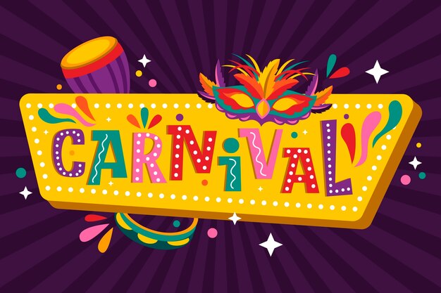 plantilla de letras para la celebración del carnaval