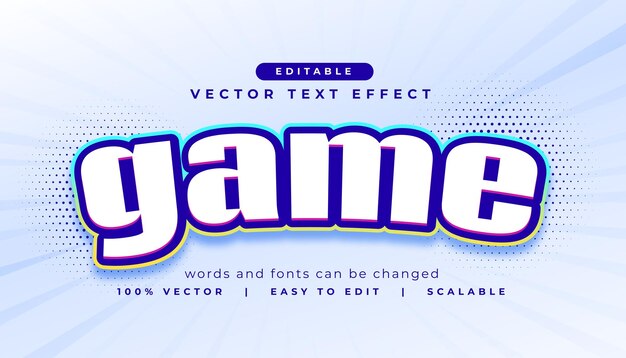 plantilla de letras de juego de estilo de efecto de texto