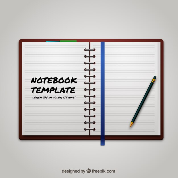 Plantilla de libreta