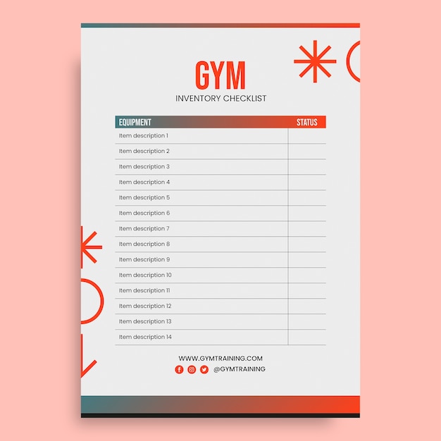 Plantilla de lista de verificación de inventario de equipos